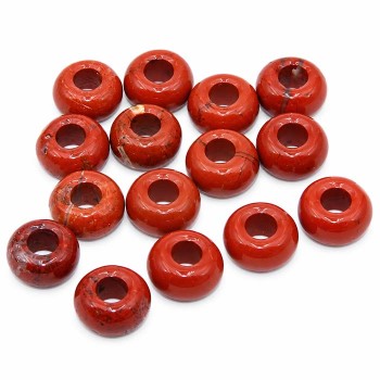Rondelle diaspro rosso 10x5 mm foro 4.5 mm circa conf.4 pz