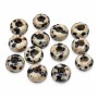 Rondelle diaspro dalmata 10x5 mm foro 4.5 mm circa conf.4 pz