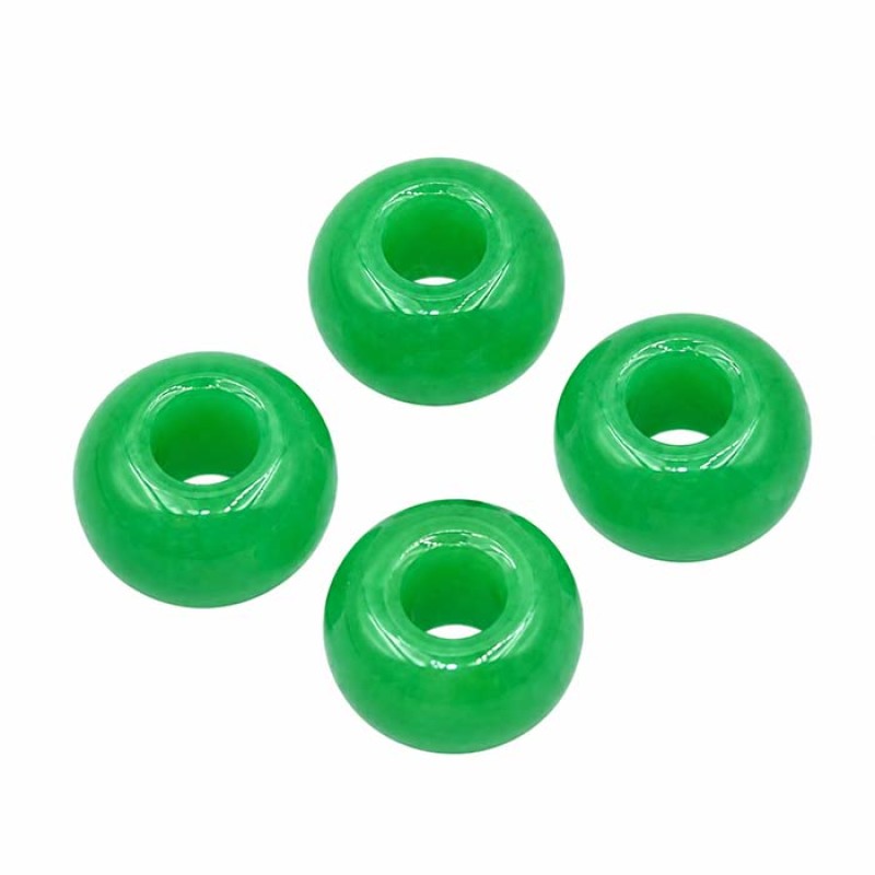 Rondelle agata verde 10x5 mm foro 4.5 mm circa conf.4 pz