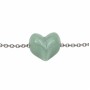 Cuore avventurina foro laterale 13x12 mm conf. 1 pz