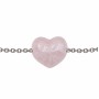 Cuore quarzo rosa foro laterale 13x12 mm conf. 1 pz