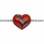 Cuore diaspro rosso foro laterale 16x15 mm conf. 1 pz