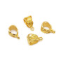 Gancio per pendente oro decorato 13.5x7 mm 10 pz