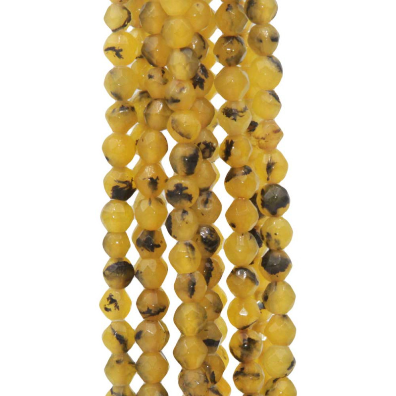 Giada gialla rutilata tonda sfac. 4 filo 40 cm (rut-gia11) - pietreeminuterie.com