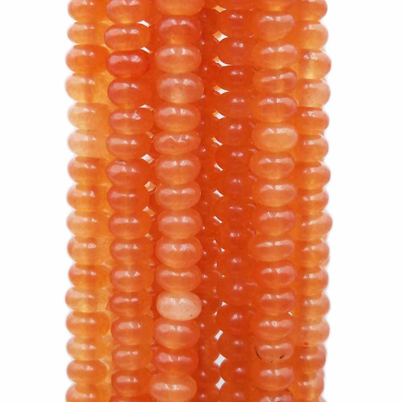 Giada arancio rondelle lisce 4x2 mm filo da 40 cm (giad2662) - pietreeminuterie.com