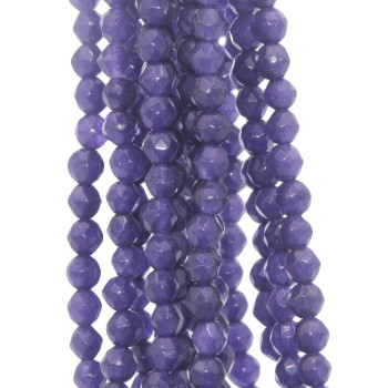 Giada coreana viola tonda sfac.4 mm filo 40 cm