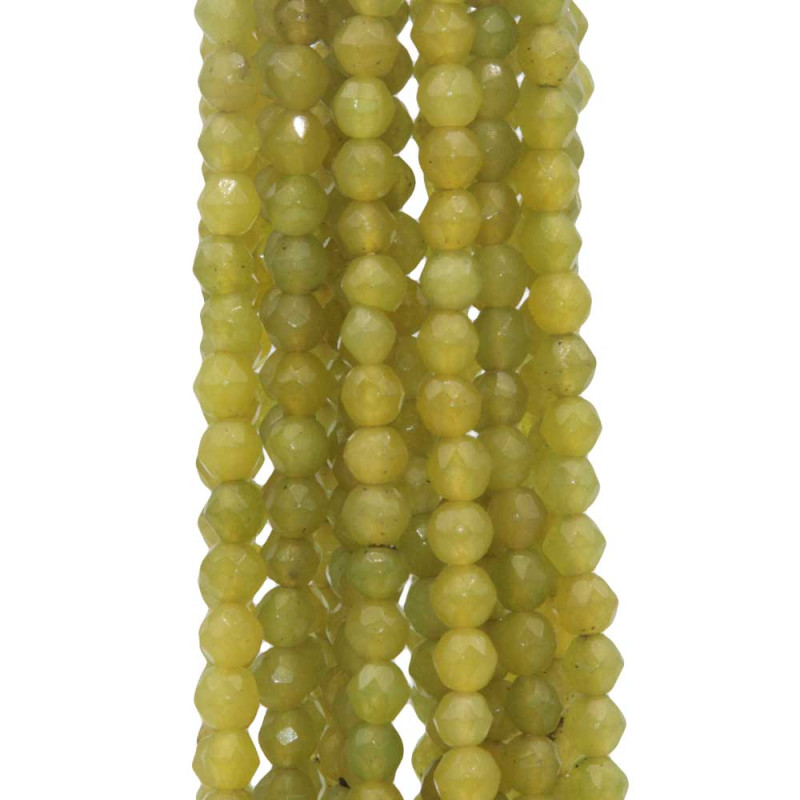 Giada oliva tonda sfac.4 mm filo 40 cm (4giad-9) - pietreeminuterie.com