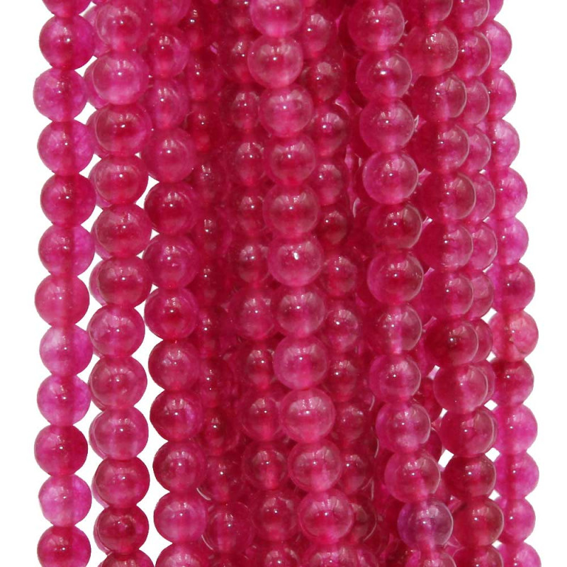 Giada rubino tonda liscia 4 mm filo 40 cm (giad-rub-1) - pietreeminuterie.com