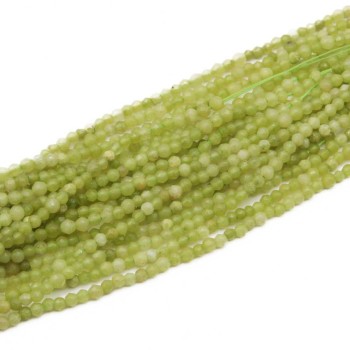 Giada coreana verde tonda sfac. 3 mm filo 40 cm Giada coreana verde tonda sfac. 3 mm filo 40 cm