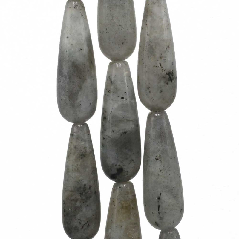 Labradorite gocce lisce 30x10 mm 2 pz (30x10luna) - pietreeminuterie.com