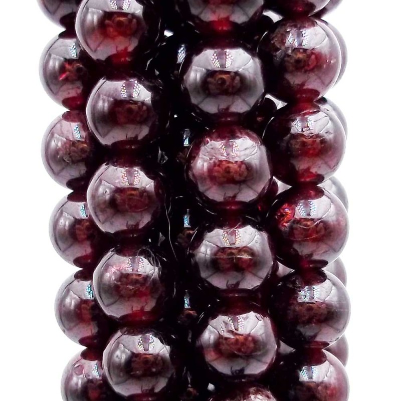 Granato tondo liscio 5 mm filo 40 cm (Gra47mm) - pietreeminuterie.com