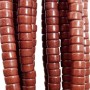 Perline Heishi Vetro rondelle 4.5x2.5 mm marroni filo 40 cm