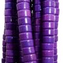 Perline Heishi Vetro rondelle 4.5x2.5 mm viola filo 40 cm