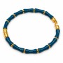 Bracciale rigido in acciaio oro verde bottiglia scuro polso fino a 20cm conf. 1 pz