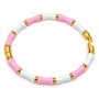 Bracciale rigido in acciaio oro rosa bianco polso fino a 20cm conf. 1 pz