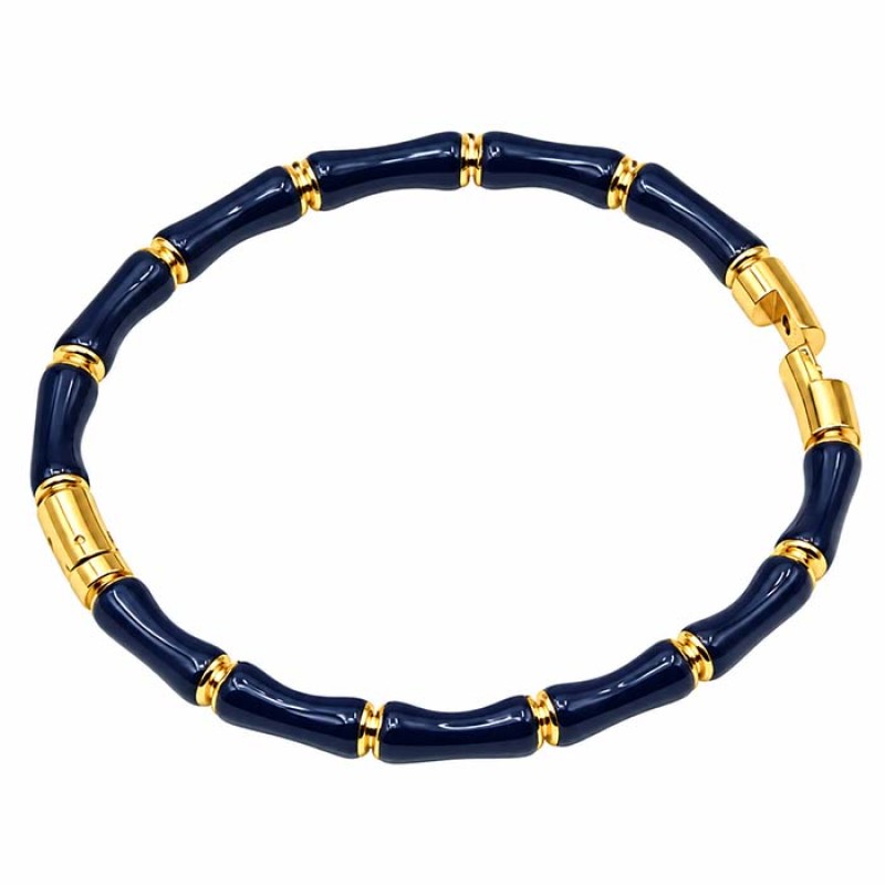 Bracciale rigido in acciaio oro smaltato viola conf. 1 pz - h7-ty828 - pietreeminuterie.com Bracciale rigido in acciaio oro smaltato viola conf. 1 pz (h7-ty828) - pietreeminuterie.com
