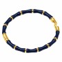 Bracciale rigido in acciaio oro blu notte polsi fino a 20cm conf. 1 pz