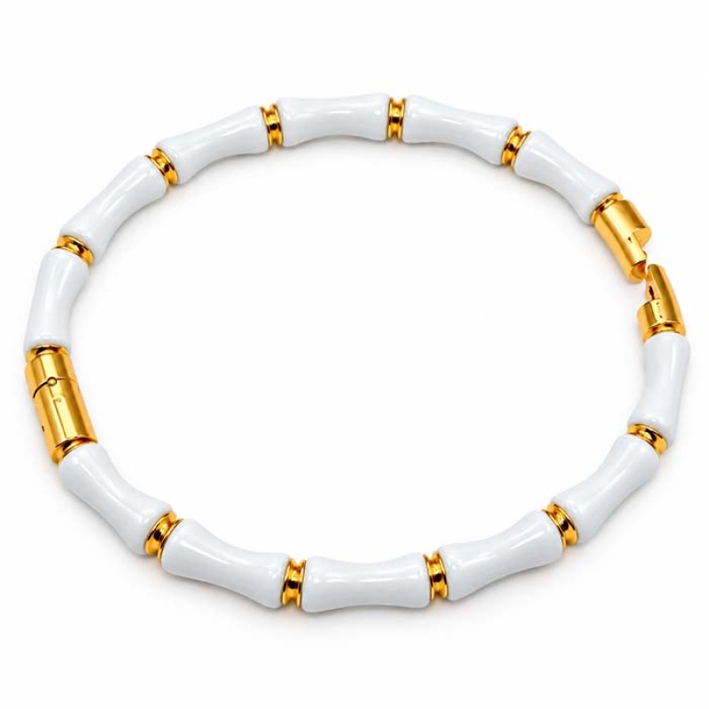 Bracciale rigido in acciaio oro smaltato marrone conf. 1 pz - br-ty888 - pietreeminuterie.com Bracciale rigido in acciaio oro smaltato marrone conf. 1 pz (br-ty888) - pietreeminuterie.com