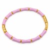 Bracciale rigido in acciaio oro smaltato viola conf. 1 pz - h7-ty828 - pietreeminuterie.com Bracciale rigido in acciaio oro rosa scuro polsi fino a 20cm conf. 1 pz
