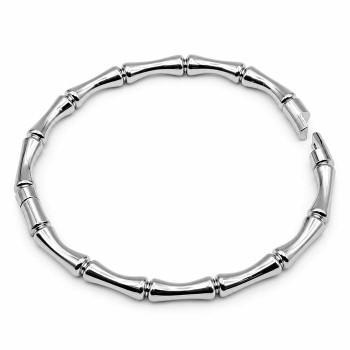 Bracciale rigido in acciaio polsi fino a 20cm conf. 1 pz