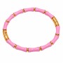 Bracciale rigido in acciaio oro smaltato rosa conf. 1 pz