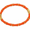 Bracciale rigido in acciaio oro smaltato arancio conf. 1 pz Bracciale rigido in acciaio oro smaltato arancio conf. 1 pz