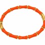 Bracciale rigido in acciaio oro smaltato arancio conf. 1 pz
