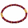 Bracciale rigido in acciaio oro smaltato viola conf. 1 pz