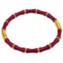 Bracciale rigido in acciaio oro smaltato viola conf. 1 pz