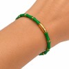 Bracciale rigido in acciaio oro smaltato viola conf. 1 pz