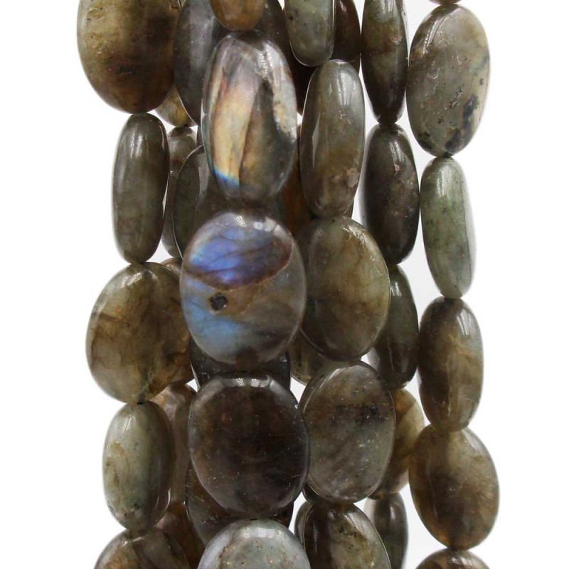 Labradorite ovale semi grezza liscia 20x15 mm filo 20 pz (lab20151) - pietreeminuterie.com