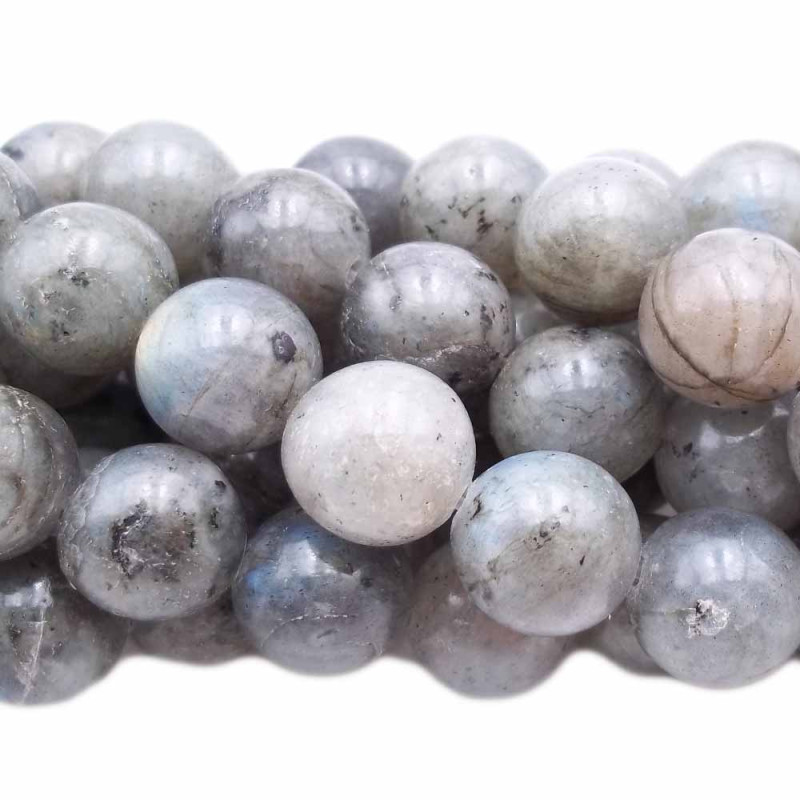 Labradorite tonda liscia 12.4 mm pacco 10 pezzi (lab2n1) - pietreeminuterie.com