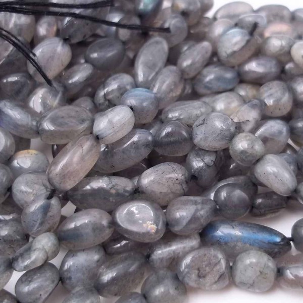 Pepite in pietra dura | Pepite labradorite scura 6/10 mm filo 40 cm - labrr32
