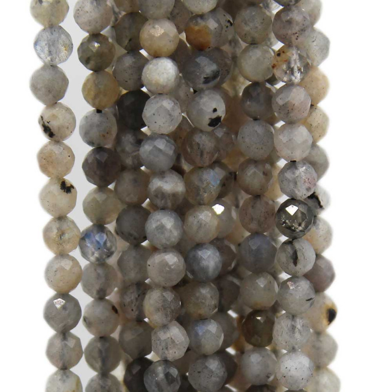 Labradorite tonda sfac. 3 mm Grado A+ filo 40 cm (lab3mm22) - pietreeminuterie.com