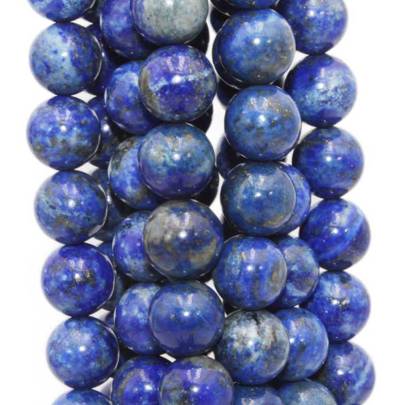 Lapislazzuli naturale 8 mm tondo liscio filo 40 cm (1288g5xx) - pietreeminuterie.com