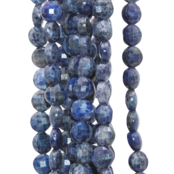 Pietre Dure diamond cut Lapislazzuli disco sfac. 4 mm filo 40 cm