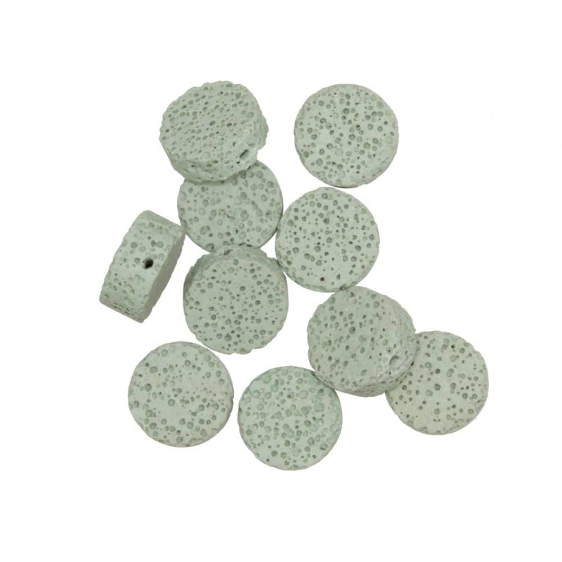 Lava gettone verde 15x6 mm conf. 10 pz (fb9763) - pietreeminuterie.com