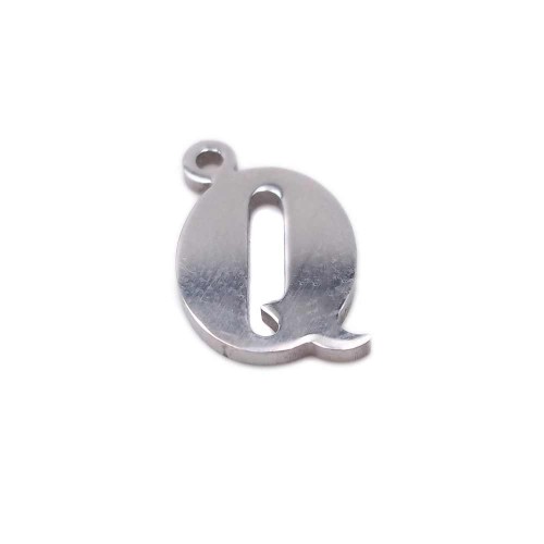 Charms Lettere | Charms lettera Q in acciaio 10.5 mm pacco 1 pz - LetteraQ1