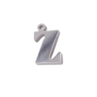 Charms lettera Z in acciaio 10.5 mm pacco 1 pz