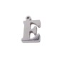 10 pezzi Charms lettera E in acciaio 10.5 mm 
