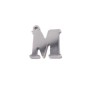 10 pezzi Charms lettera M in acciaio 10.5 mm 