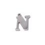 10 pezzi Charms lettera N in acciaio 10.5 mm 