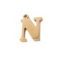 Charms lettera N in acciaio placcata oro 10.5 mm pacco 1 pz