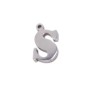 10 pezzi Charms lettera S in acciaio 10.5 mm 