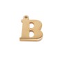 10 pezzi  lettera B in acciaio placcata oro 10.5 mm 