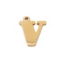 10 pezzi Charms lettera V in acciaio placcata oro 10.5 mm 