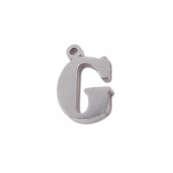 Charms Lettere | Charms lettera G in acciaio 10.5 mm pacco 1 pz - LetteraG1