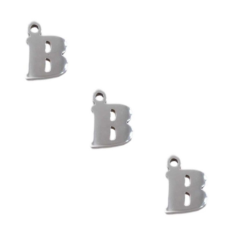 Letterina B in acciaio 6 mm pacco 5 pezzi (lett1b) - pietreeminuterie.com