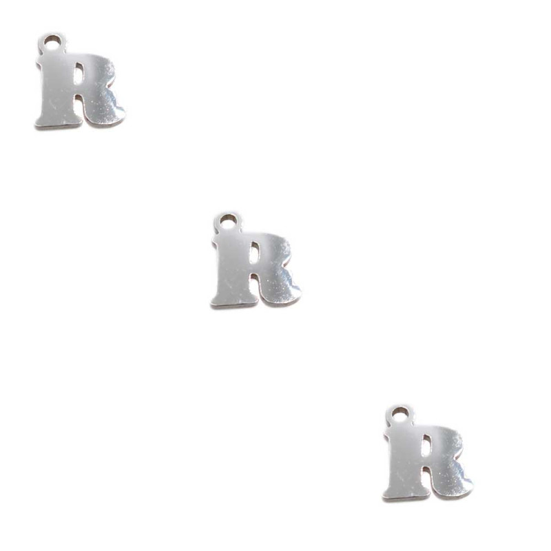 Letterina r in acciaio 6 mm pacco 5 pezzi (lett1r) - pietreeminuterie.com