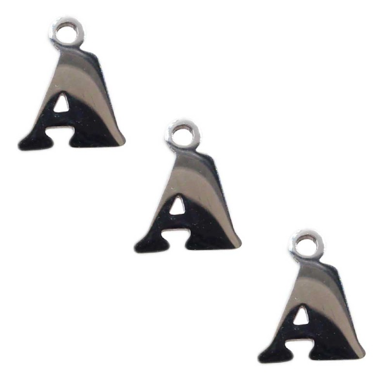 Letterina A in acciaio 6 mm pacco 5 pezzi (lett1a) - pietreeminuterie.com